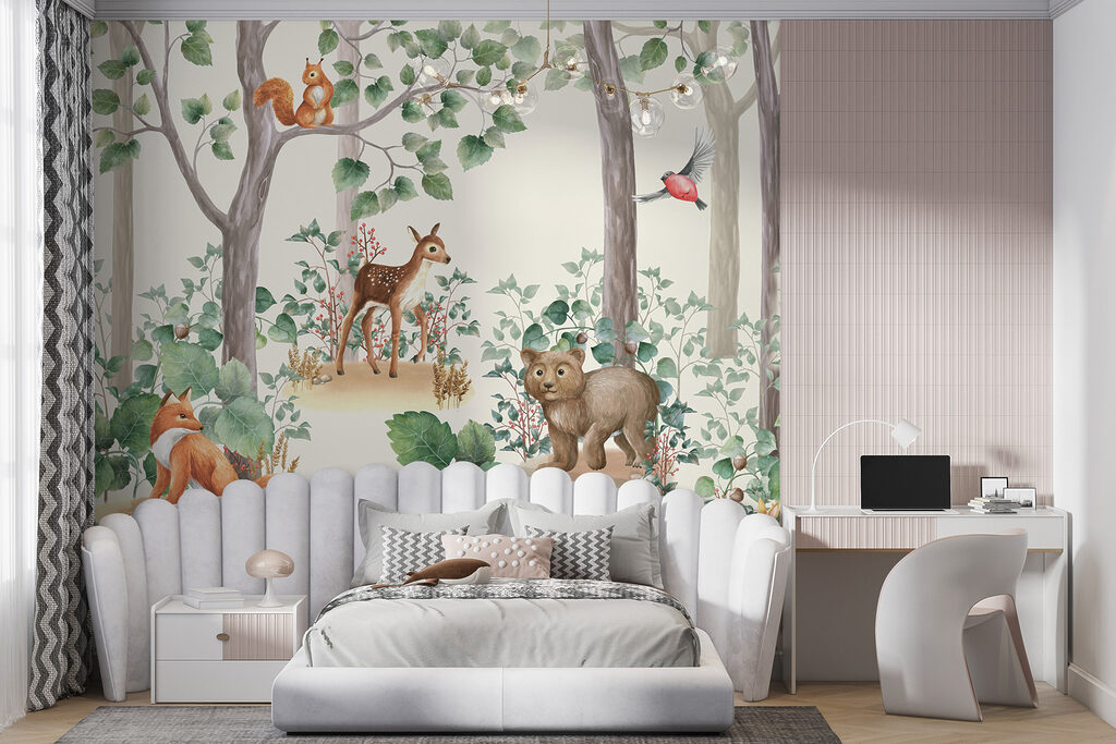 Animais entre troncos — interior 4