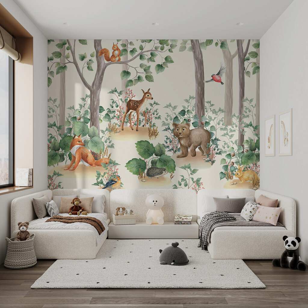 Animais entre troncos — interior 5