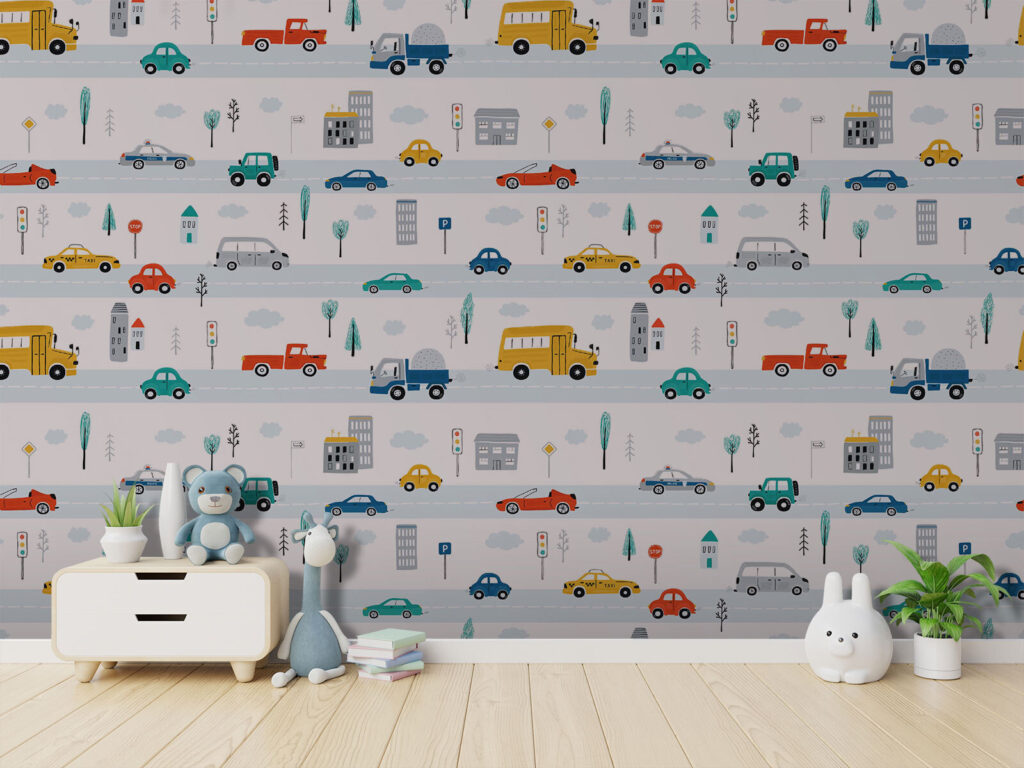 Carros pequenos em fila — interior 3