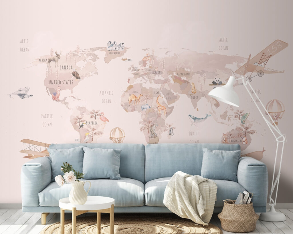 Rotas rosa no mapa — interior 2