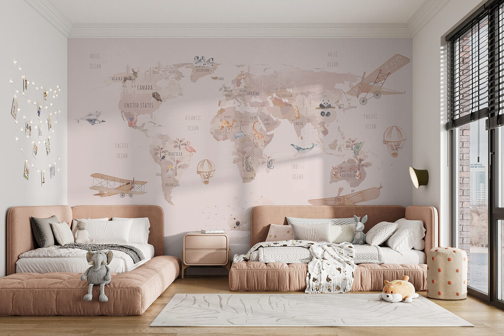 Rotas rosa no mapa — interior 5