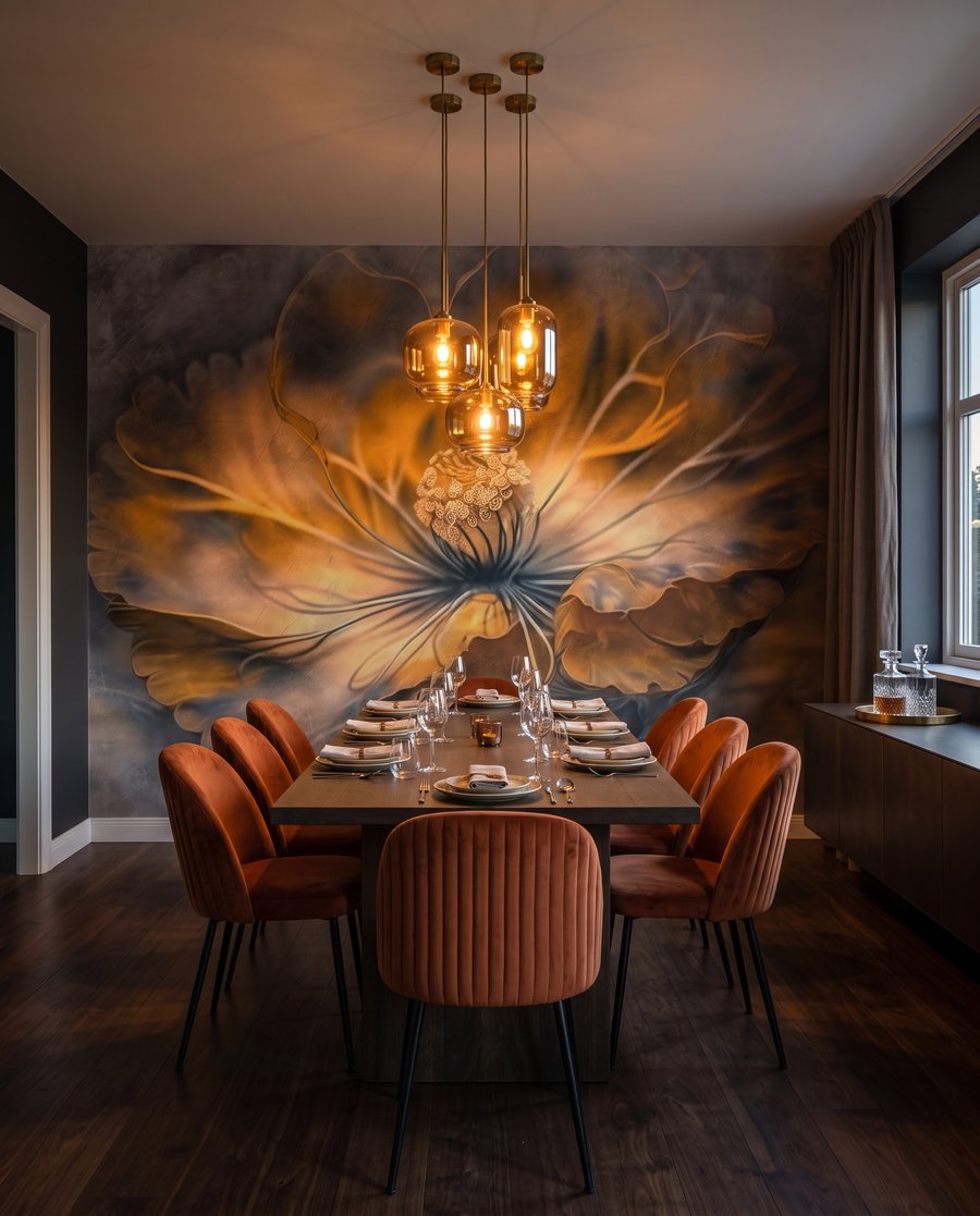 Flor em luz âmbar — interior 6