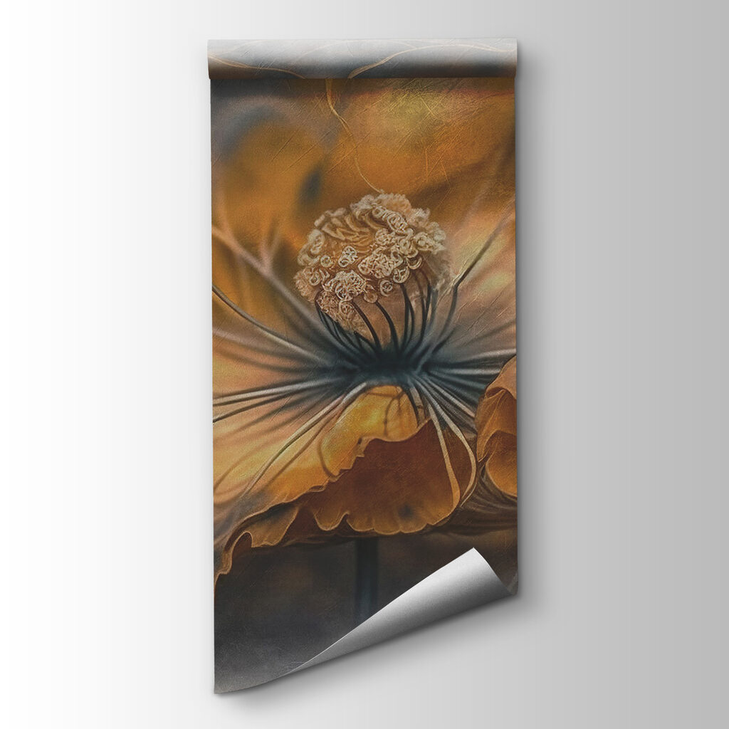 Flor em luz âmbar — vista do produto