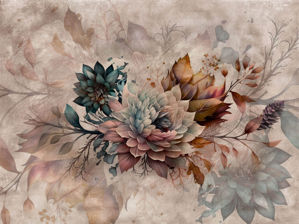 Grupo solto de flores — design completo