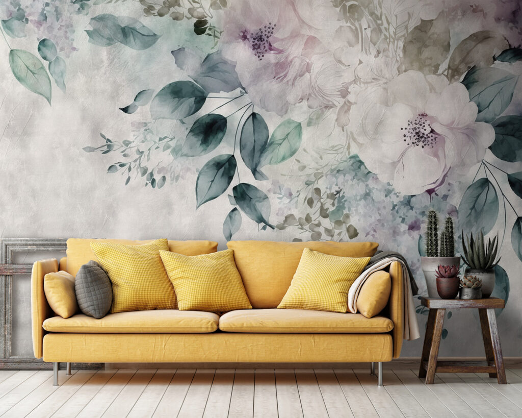 Ramo florido em névoa — interior 3