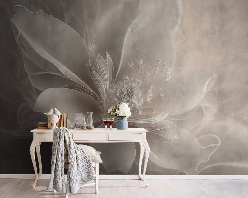 Flor em véu claro — interior 1