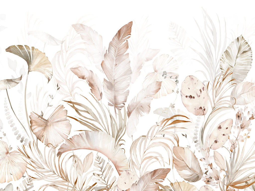 Leques em tons areia — design completo