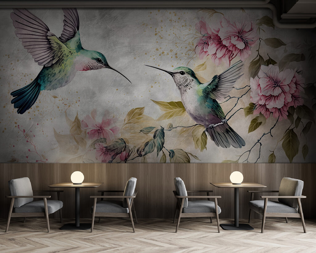 Colibris junto a flores — interior 3