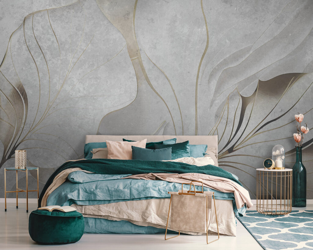 Folhas onduladas em relevo — interior 1
