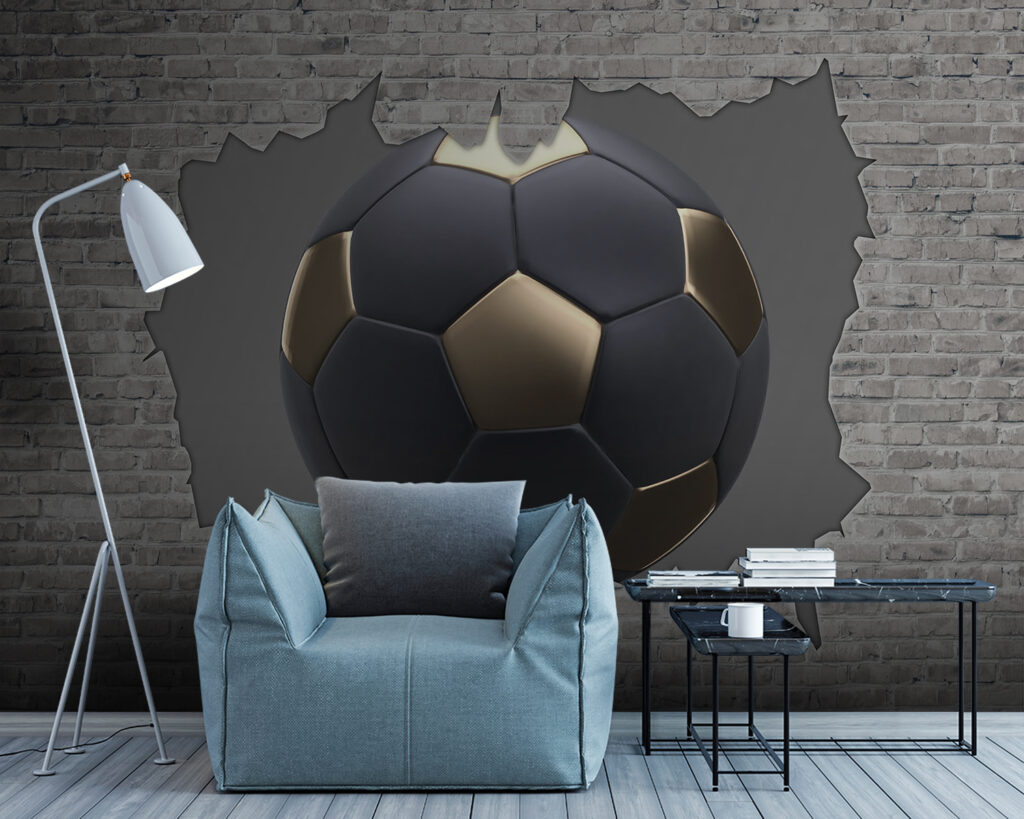 Bola escura no tijolo — interior 1