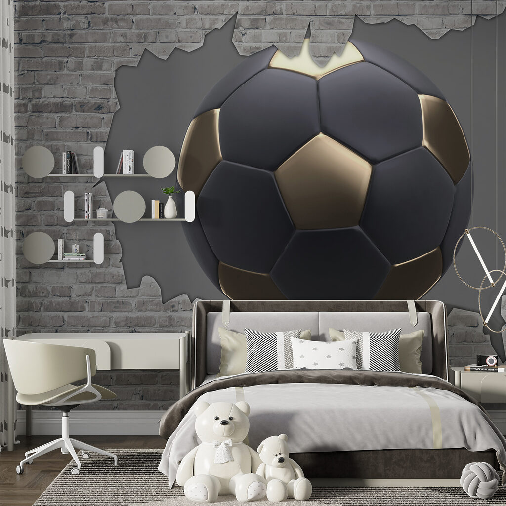 Bola escura no tijolo — interior 5