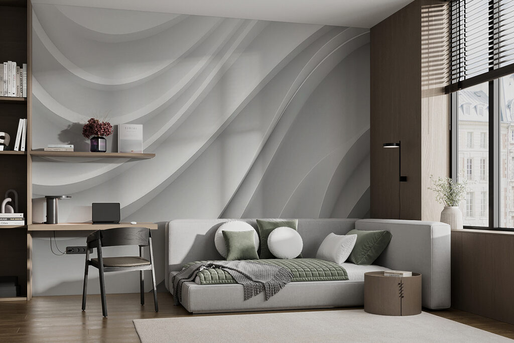 Fluxo de pregas brancas — interior 4