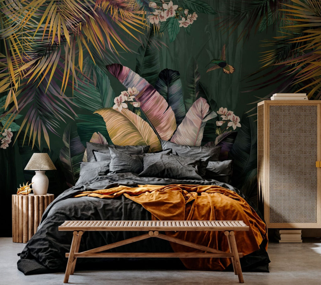 Palmas com flores claras — interior 2
