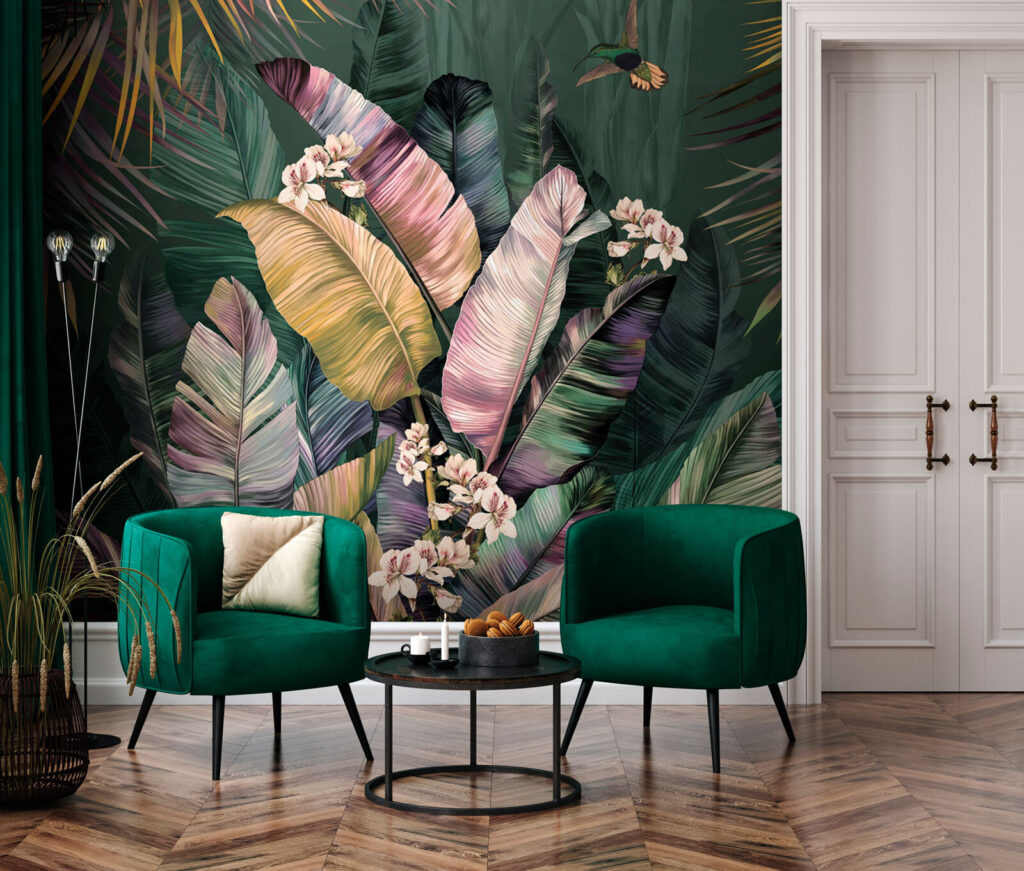 Palmas com flores claras — interior 1