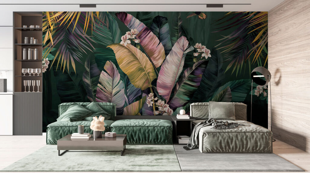 Palmas com flores claras — interior 3