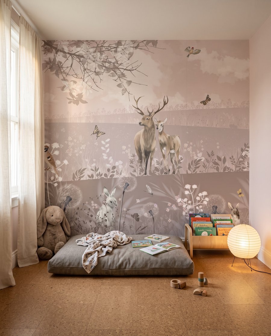 Veados em prados rosa — interior 3