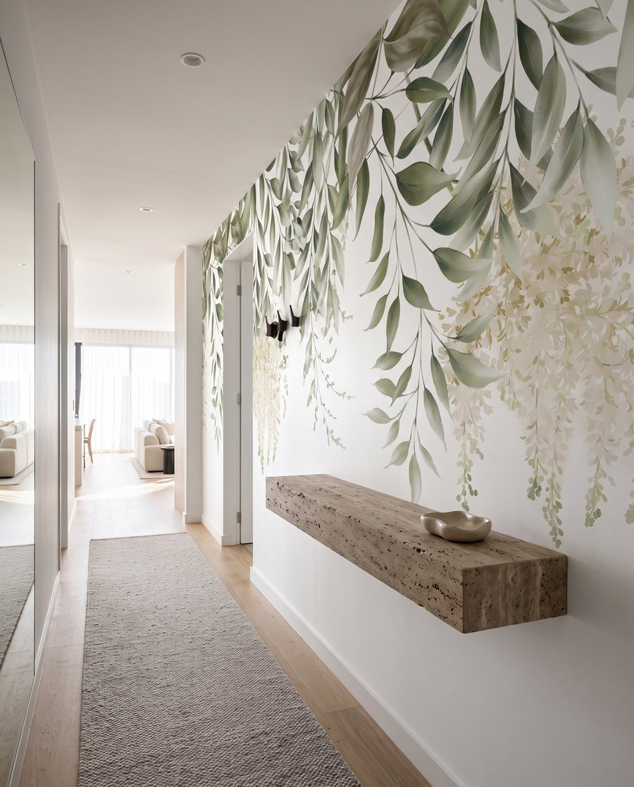 Folhas verdes penduradas — interior 4