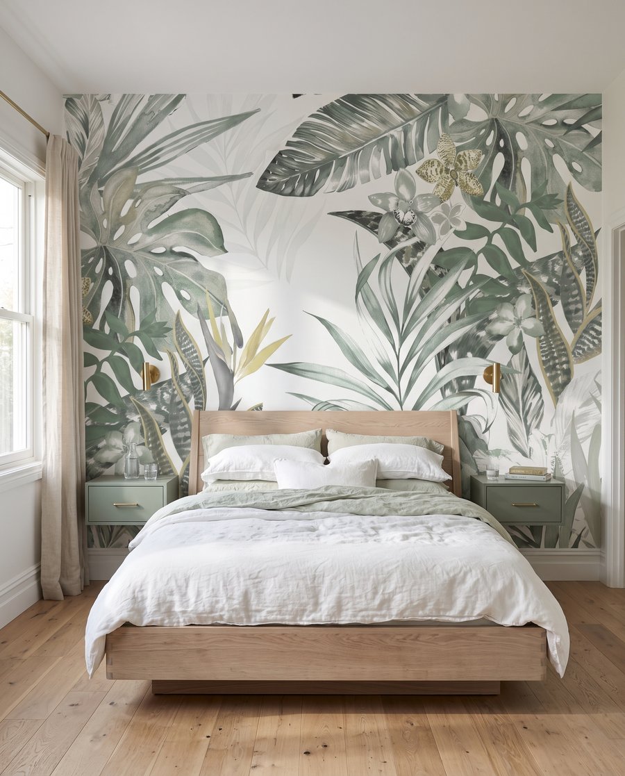 Folhas tropicais em linhas — interior 2