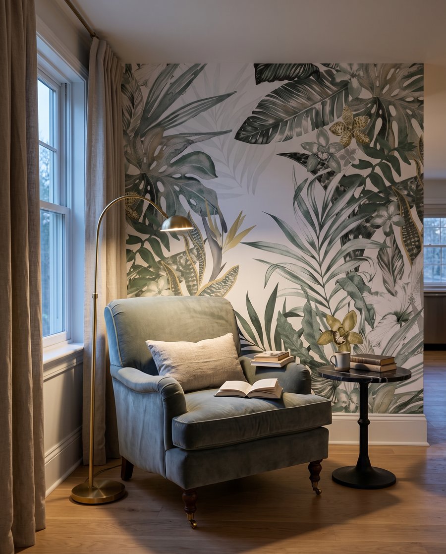 Folhas tropicais em linhas — interior 4