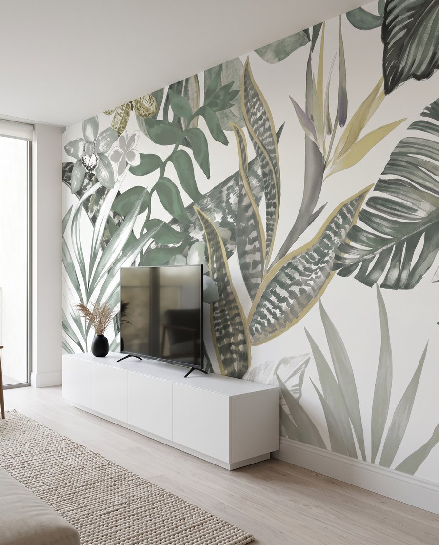 Folhas tropicais em linhas — interior 5