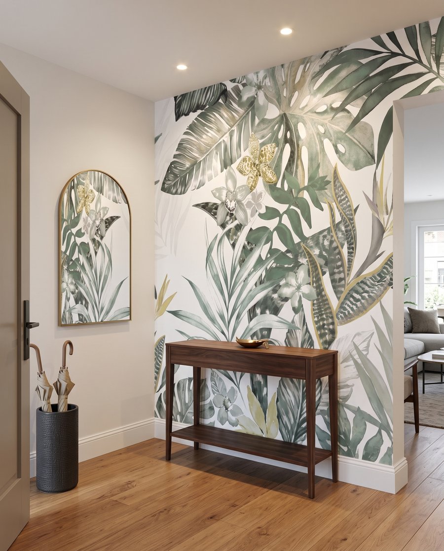 Folhas tropicais em linhas — interior 6