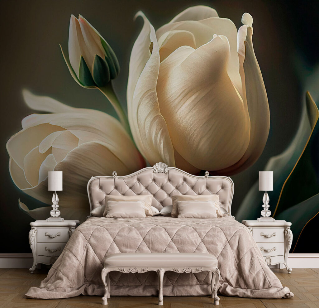 Tulipas creme na sombra — interior 1
