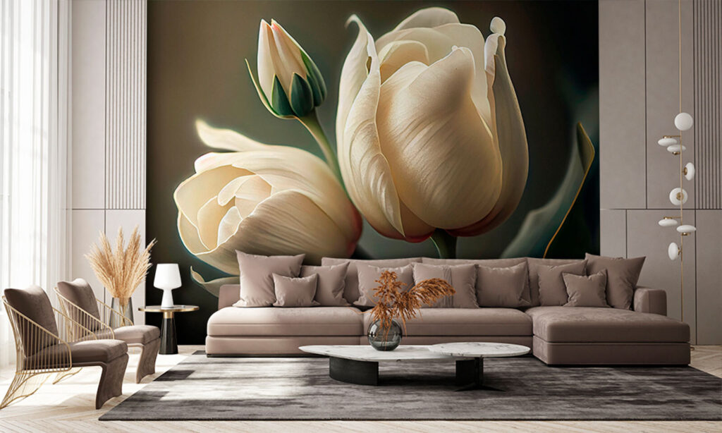 Tulipas creme na sombra — interior 2