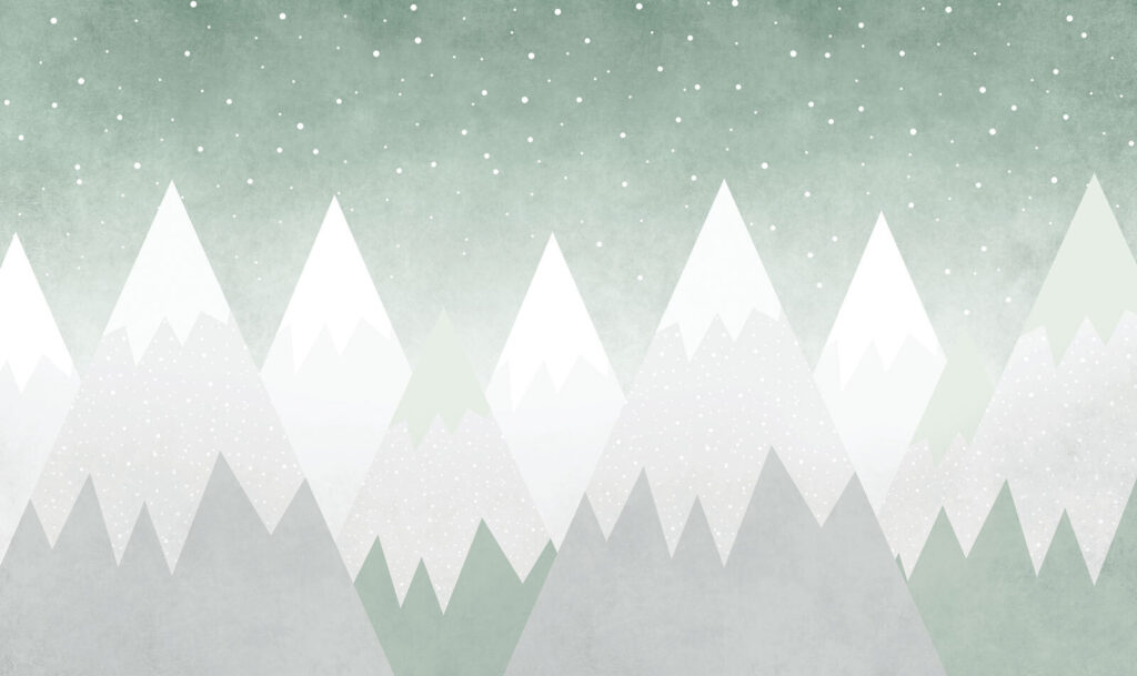 Picos brancos sob estrelas — design completo