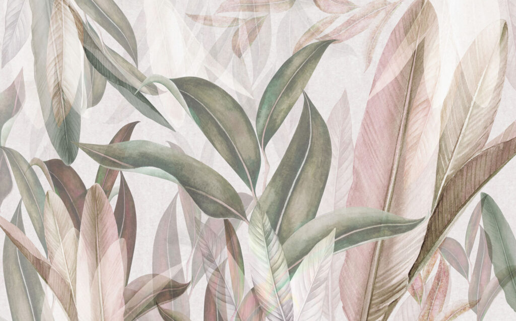 Folhas longas em pastel — design completo