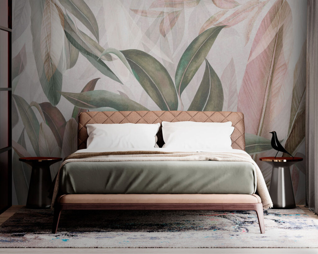 Folhas longas em pastel — interior 2