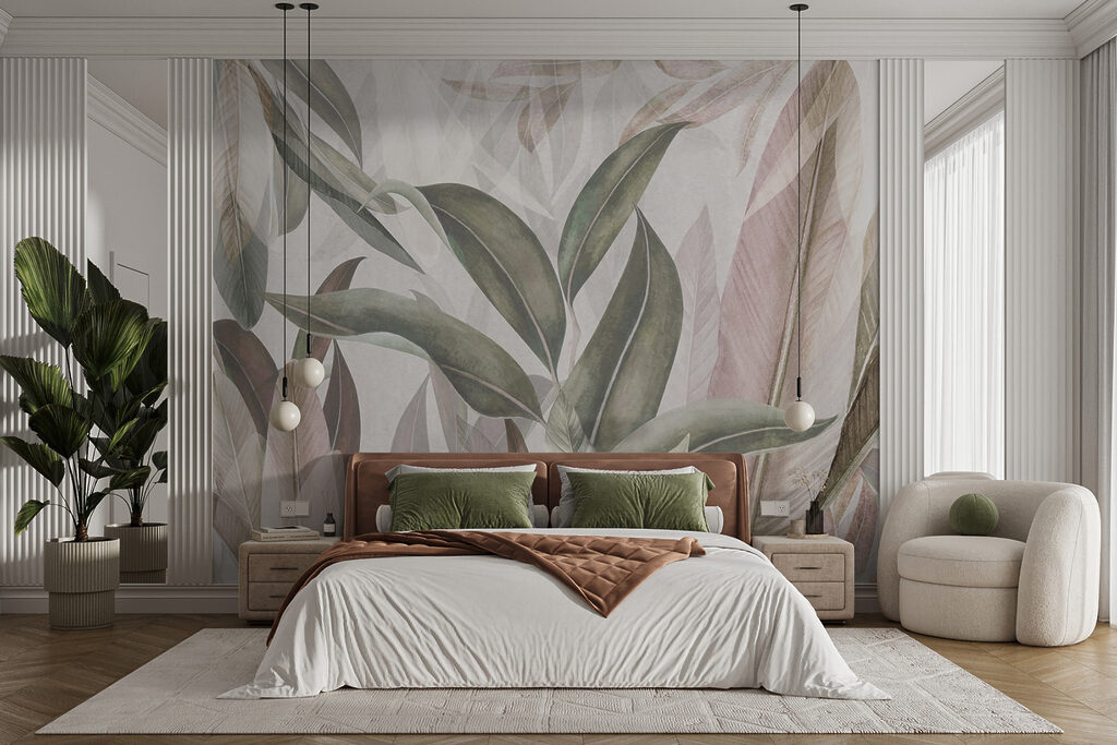 Folhas longas em pastel — interior 3