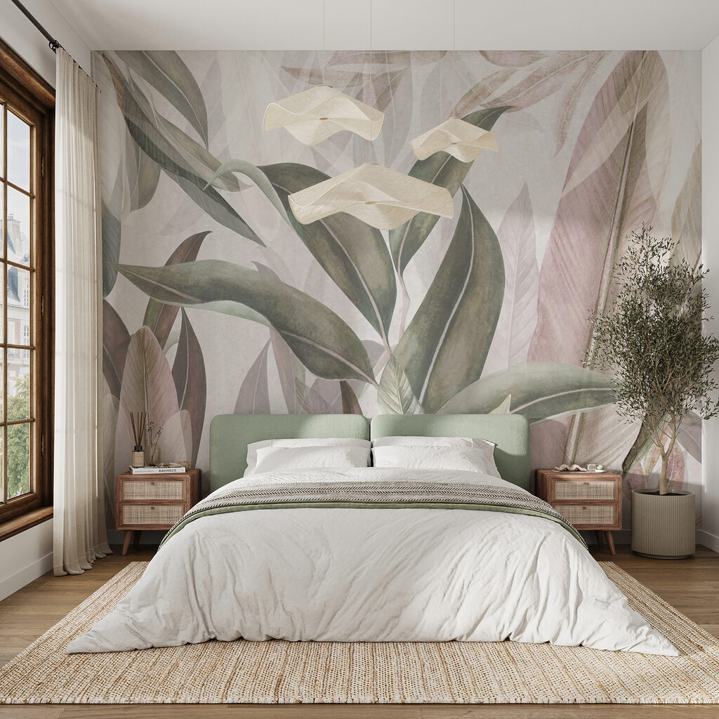 Folhas longas em pastel — interior 4
