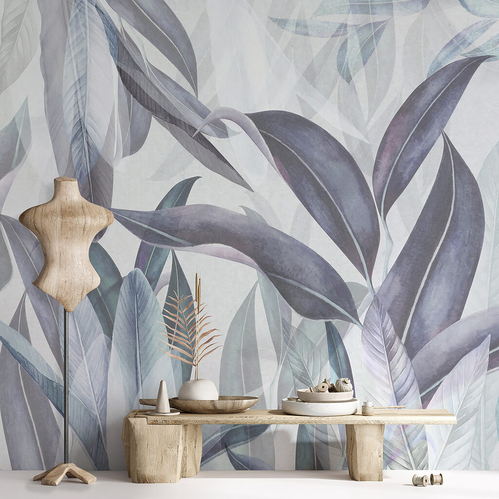 Folhas longas em pastel — interior 2