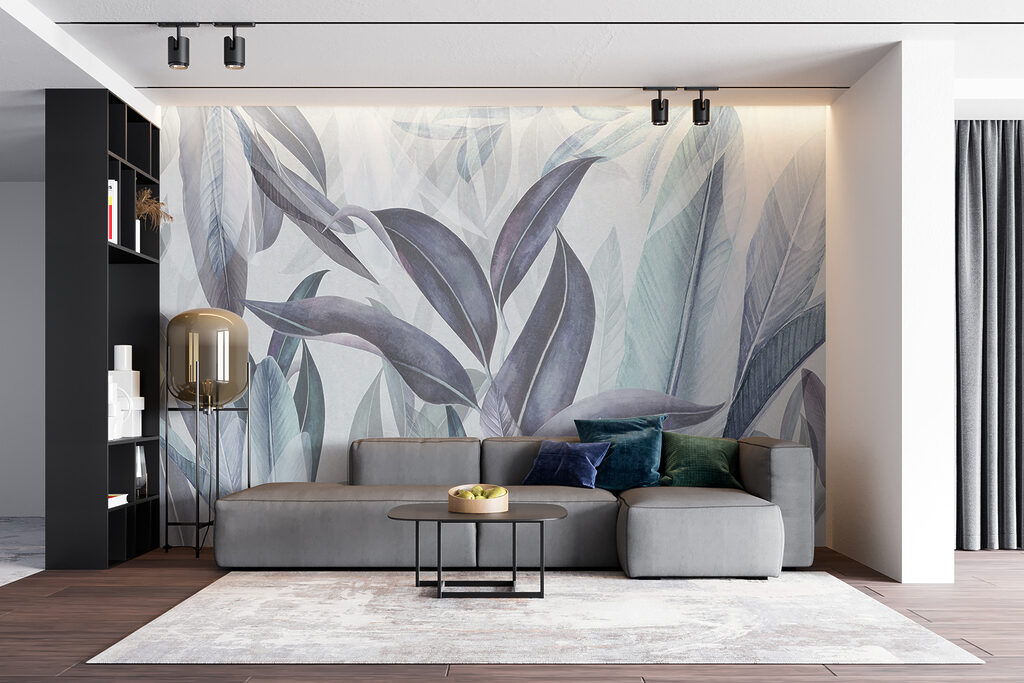 Folhas longas em pastel — interior 3