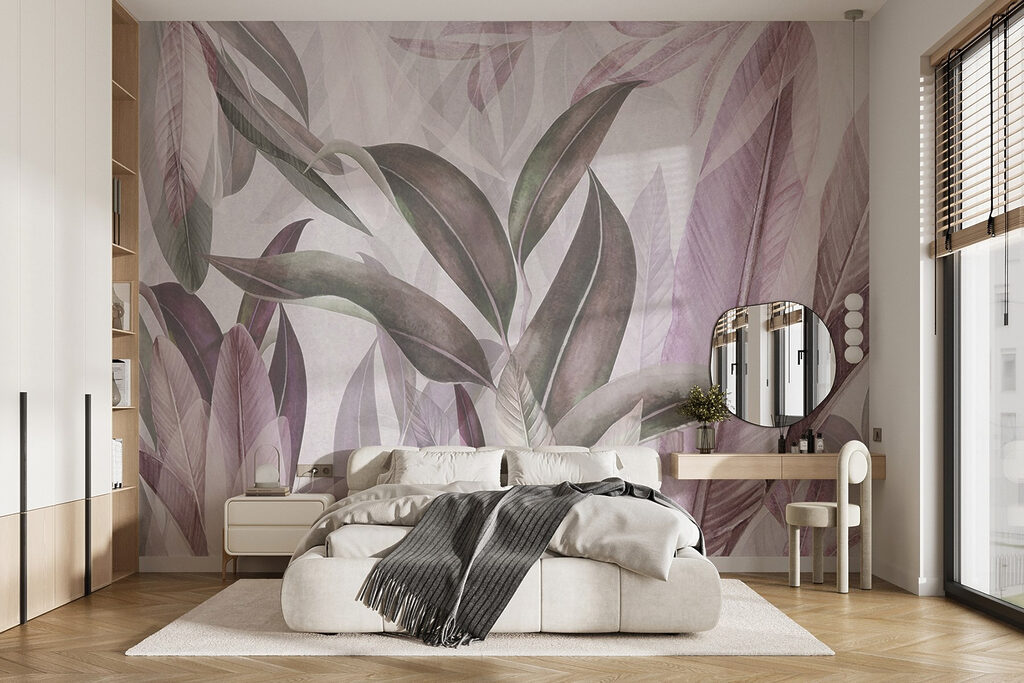 Folhas longas em pastel — interior 2
