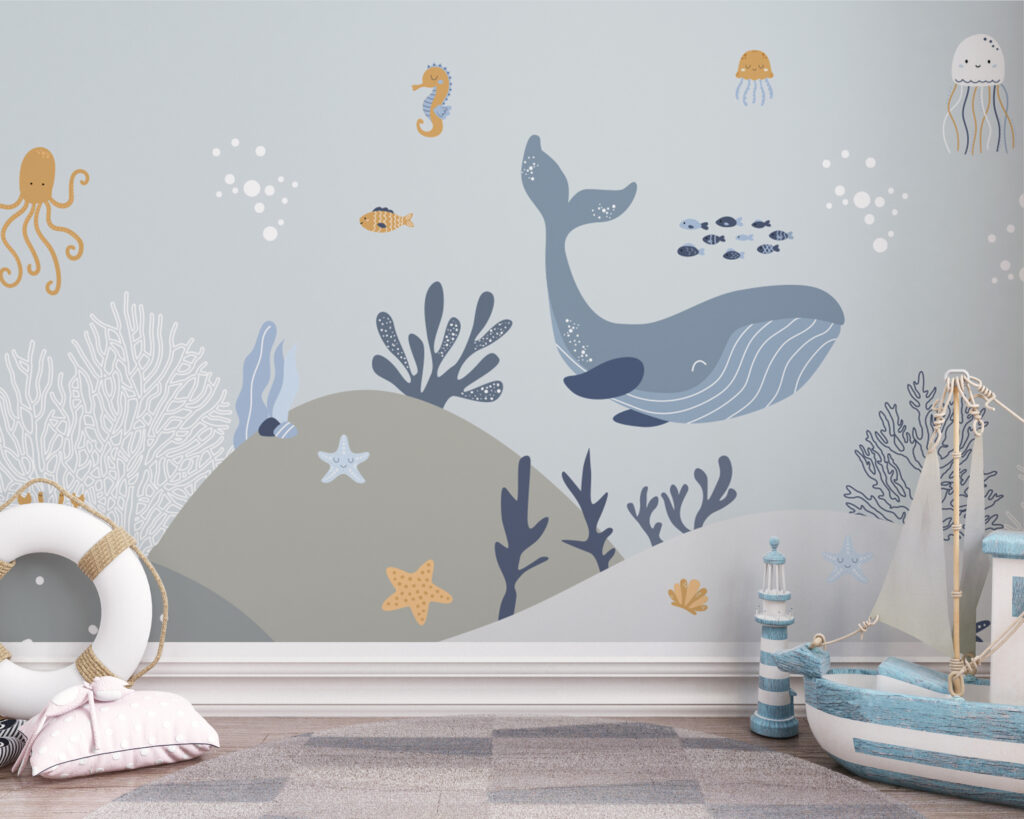 Baleia entre criaturas marinhas — interior 4