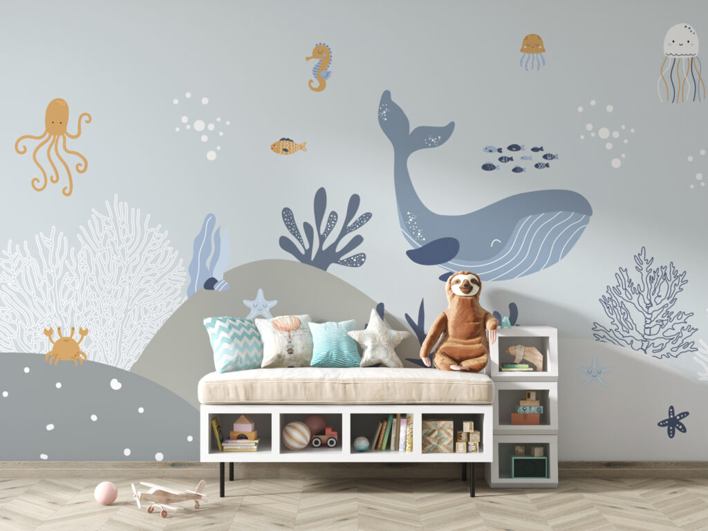 Baleia entre criaturas marinhas — interior 6
