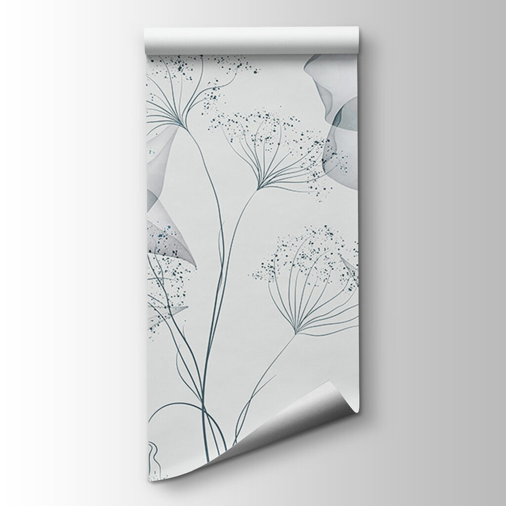 Flores transparentes em azul-acinzentado — vista do produto