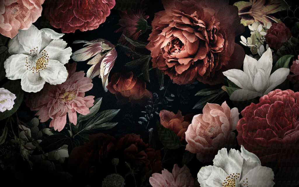 Flores na sombra — design completo