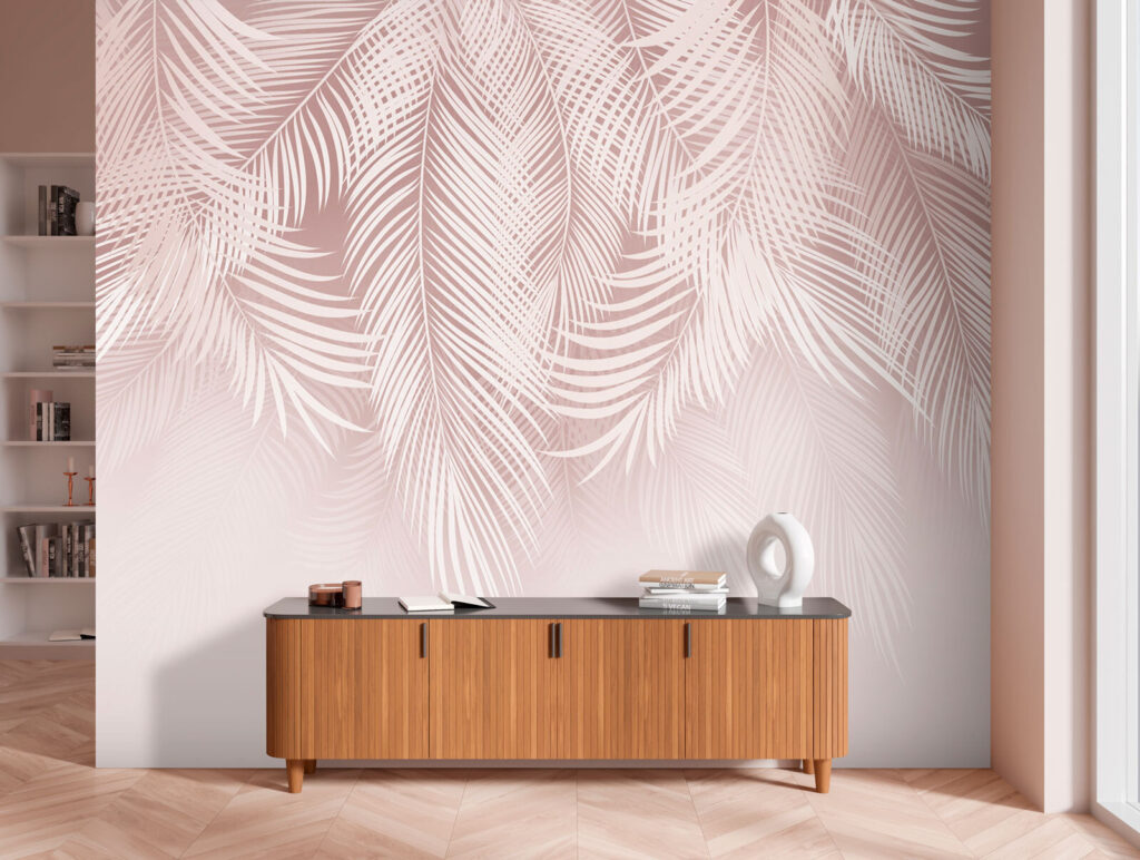Folhas cor-de-rosa na neblina — interior 2