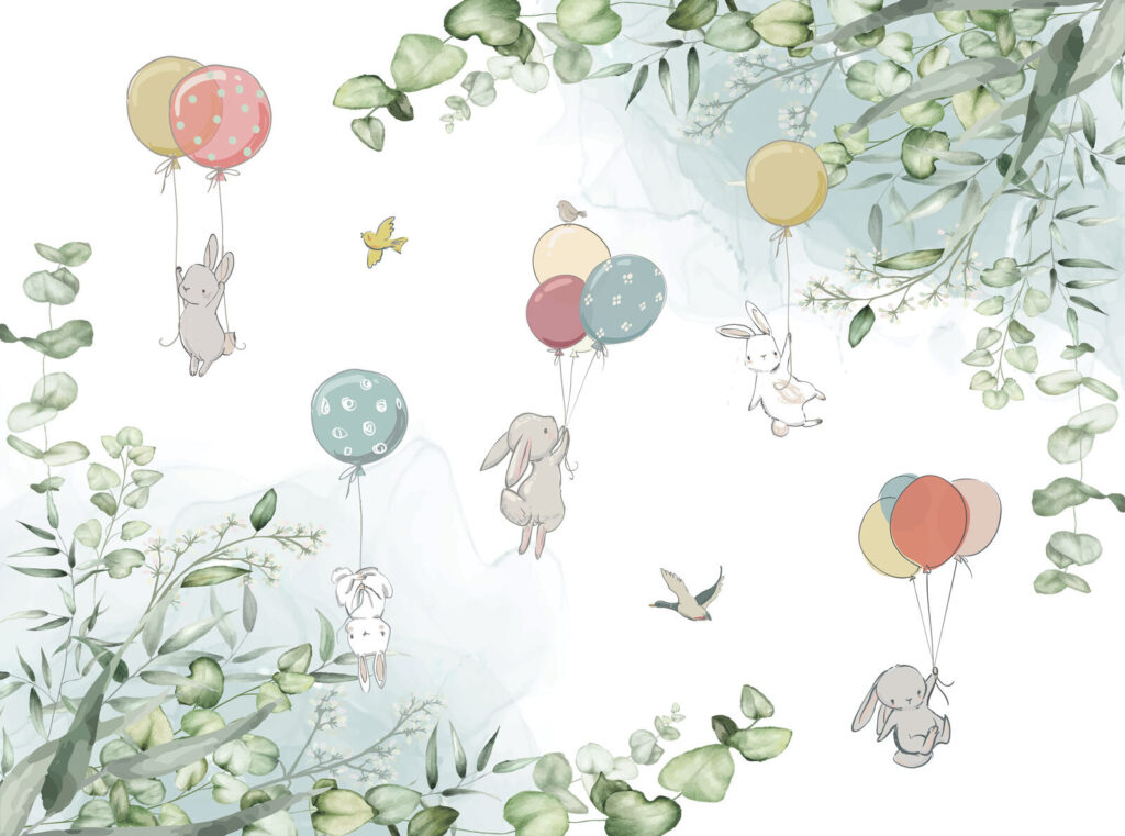 Animais suspensos em ramos — design completo