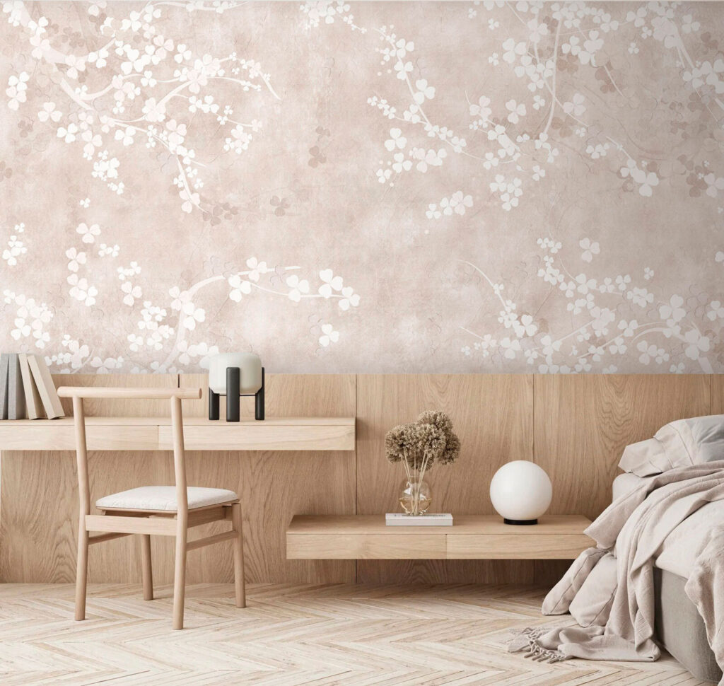 Flores brancas em patina — interior 2