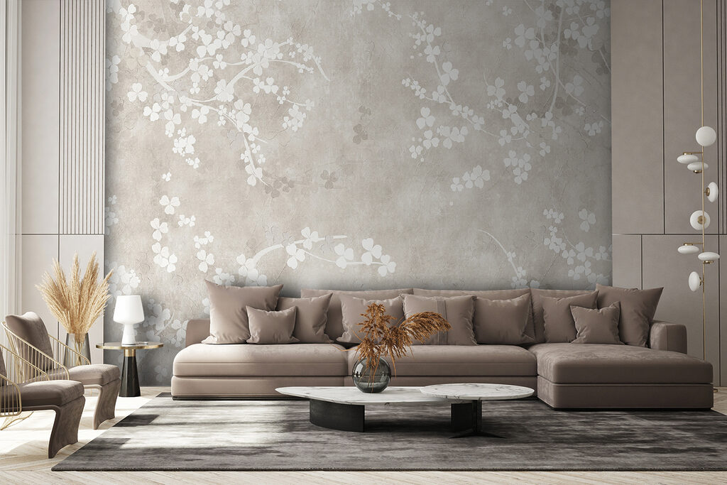 Flores brancas em patina — interior 5