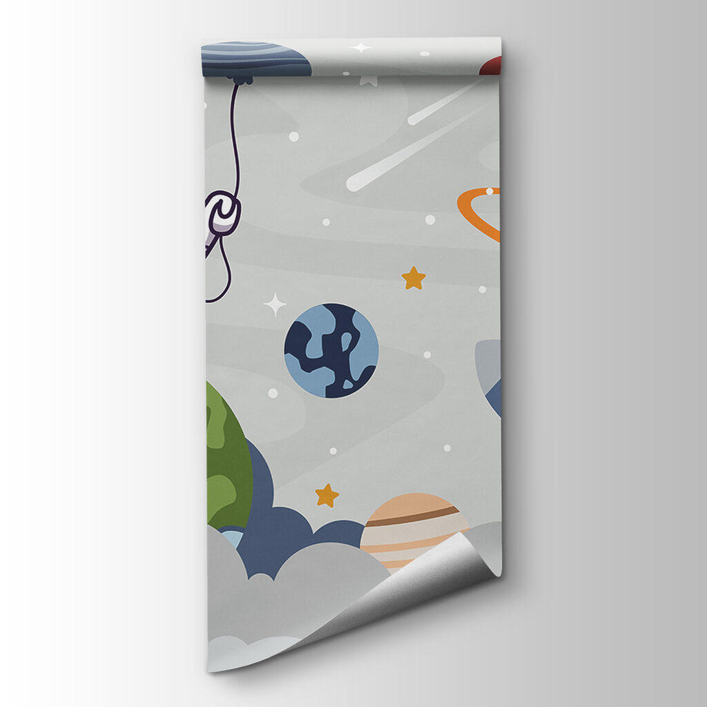 Astronautas entre planetas — vista do produto