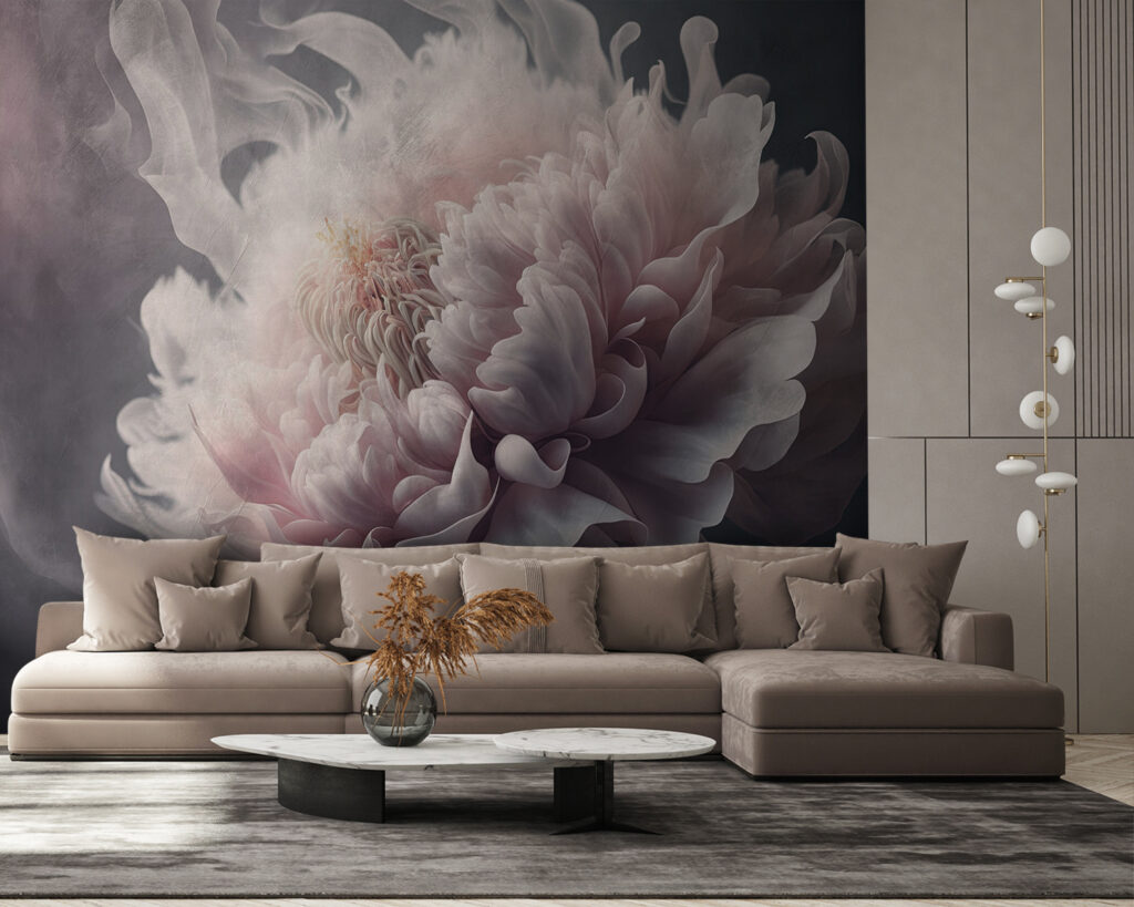 Peónia envolta em fumo — interior 5