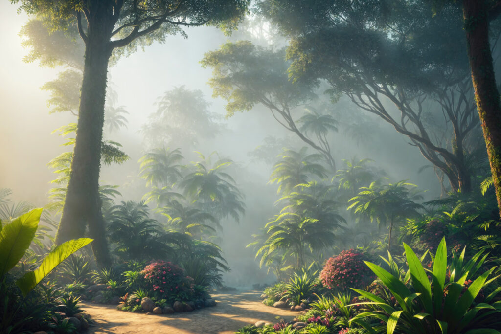 Trilho na selva — design completo