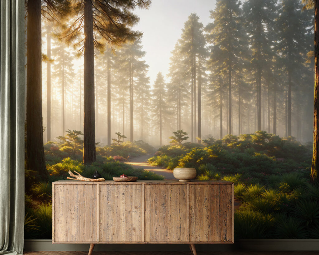 Raios dourados no bosque — interior 1