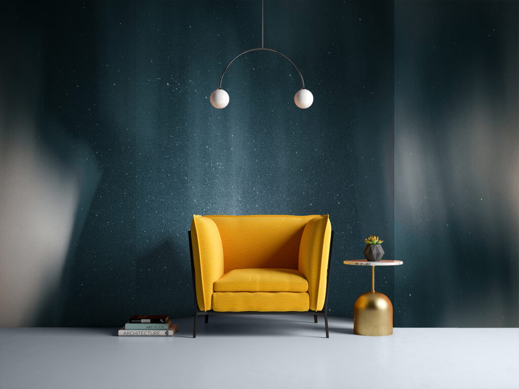 Luz em névoa azul — interior 2
