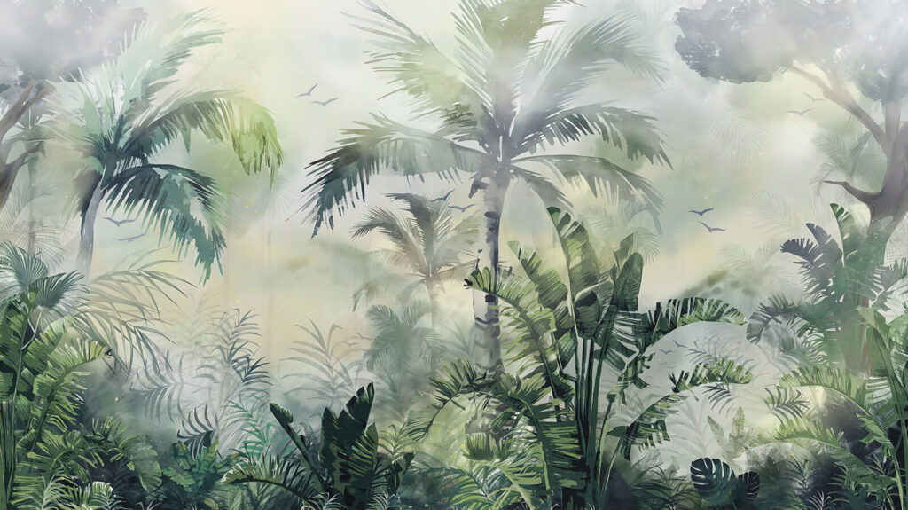 Selva em verde suave — design completo