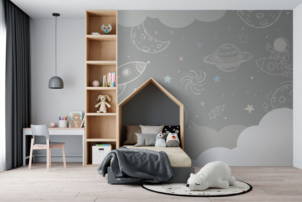 Desenhos do espaço num interior